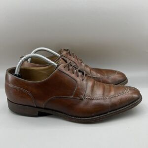 Paul Stuart Oxford Shoes Men Size 10.5 A Brown Leather Lace-Up Low Top Split Toe